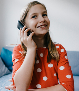 Girl talking on phone