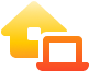 Home & laptop icon.