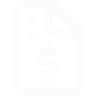 An icon of a piece of paper with a dollar sign on it.