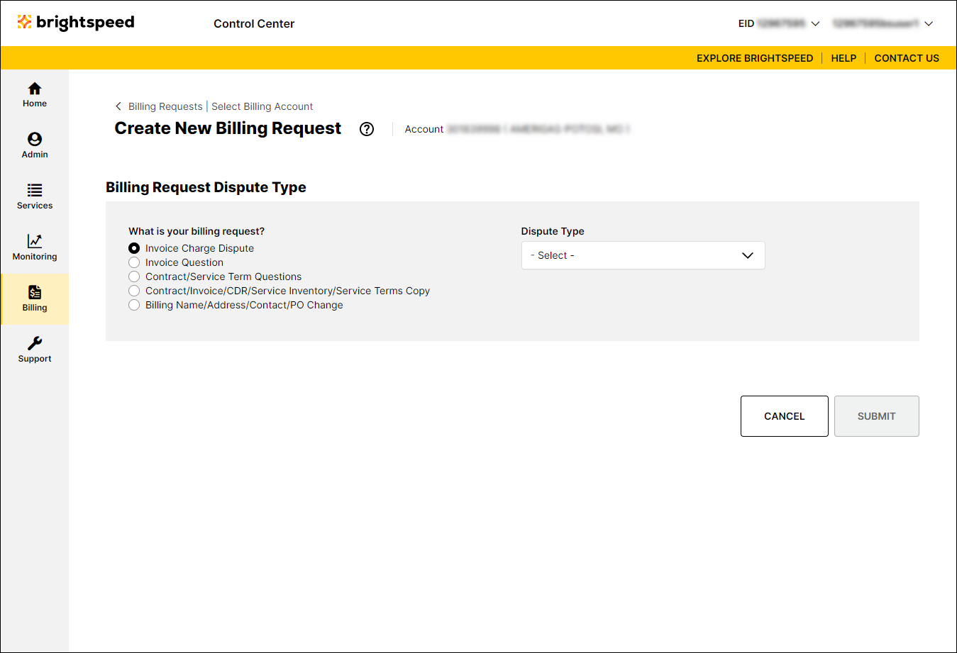 Create New Billing Request