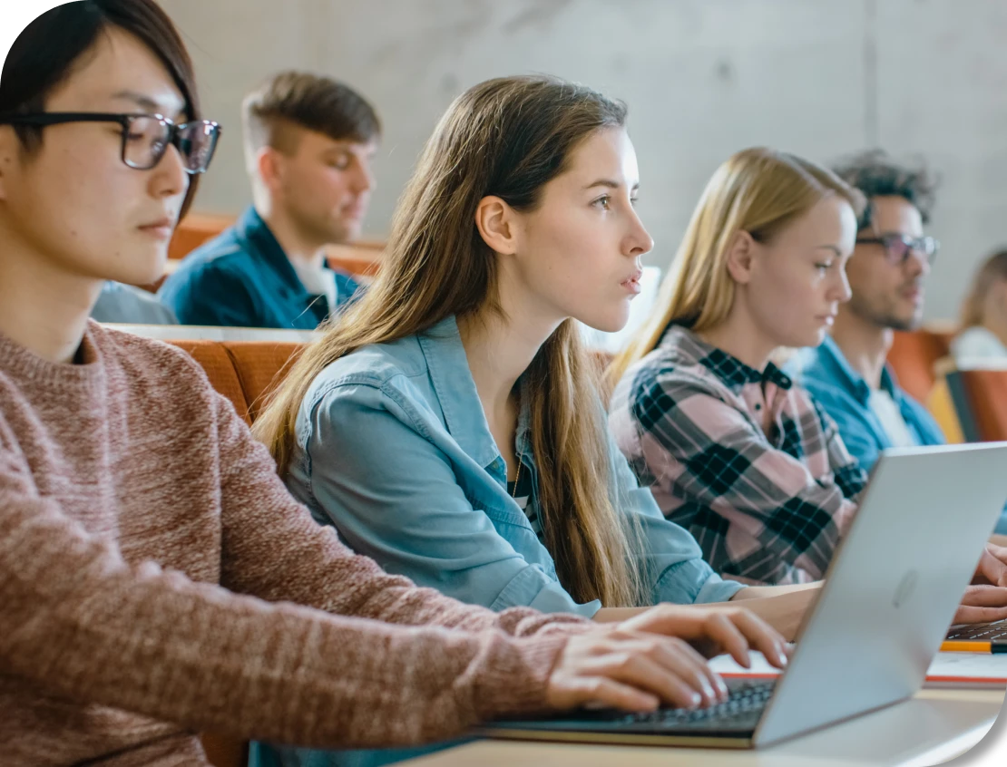 People using a laptop