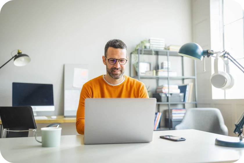 Person using a computer