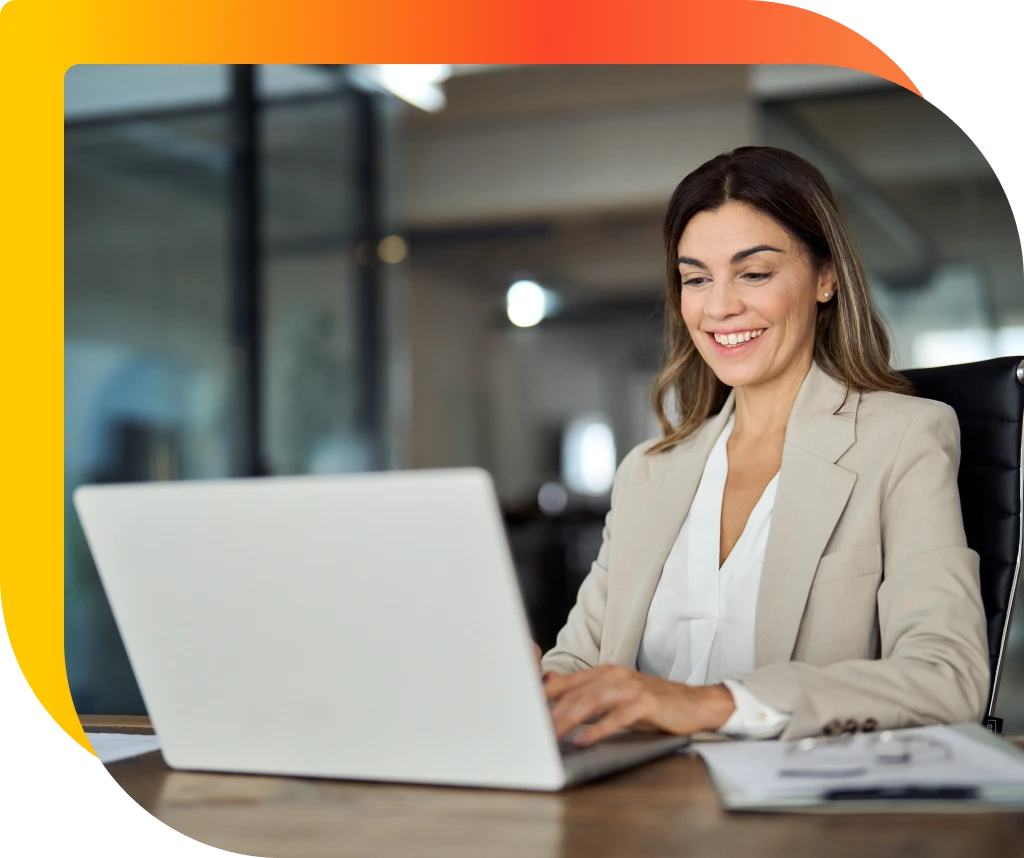 Person using a laptop