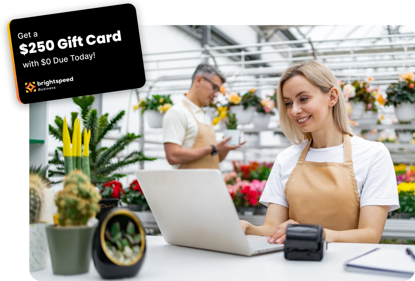 People talking over a tablet