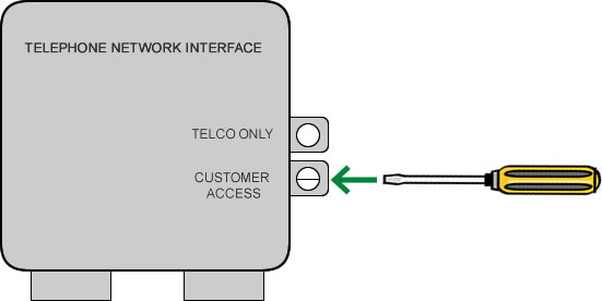 how to open the Customer Access portion of the network box