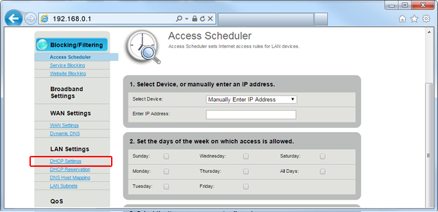 DHCP Settings Step 5