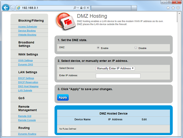 DMZ Hosting Step 6