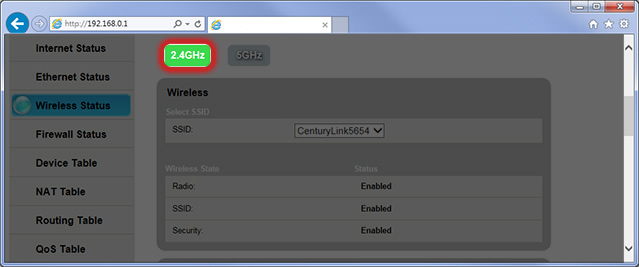 view wireless status step 6