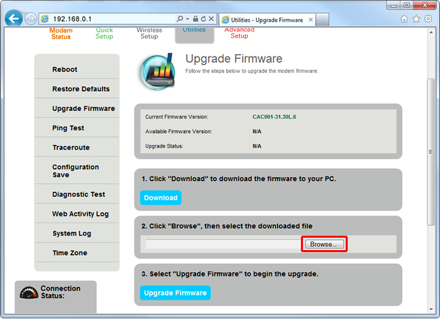 Upgrade firmware step 10