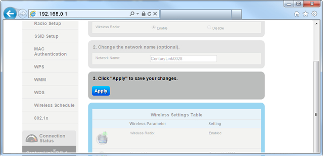 Basic Wireless Setup Step 7