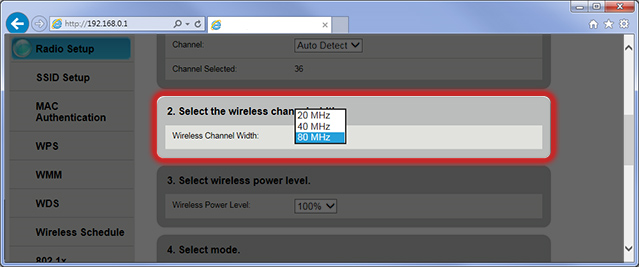 Change wifi-channel 5ghz Step 8