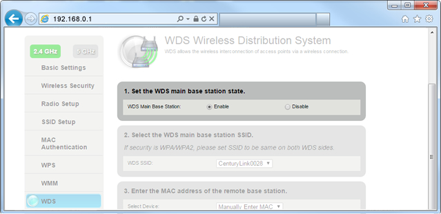 View & Edit WDS settings - Step 7