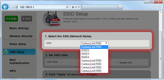 Select SSID - Step 7