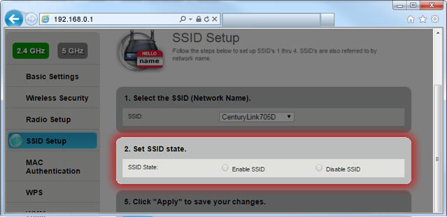 Select SSID - Step 8