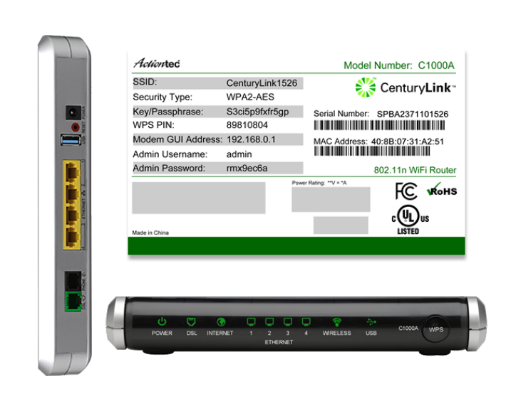 Actiontec C1000A modem