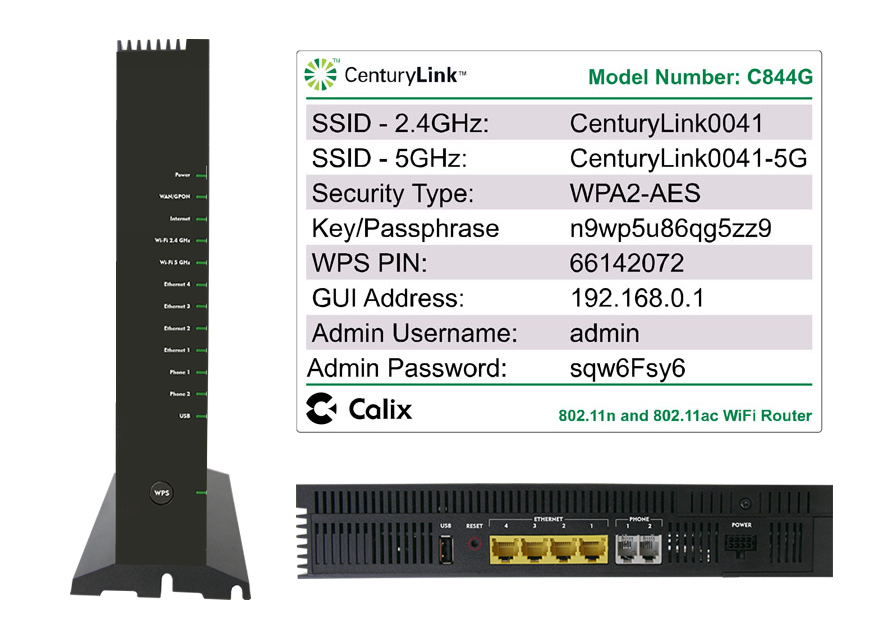 Calix C844G modem user guide Brightspeed
