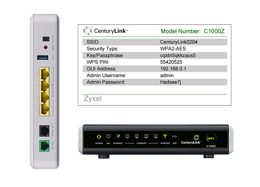 Zyxel C1000Z modem user guide