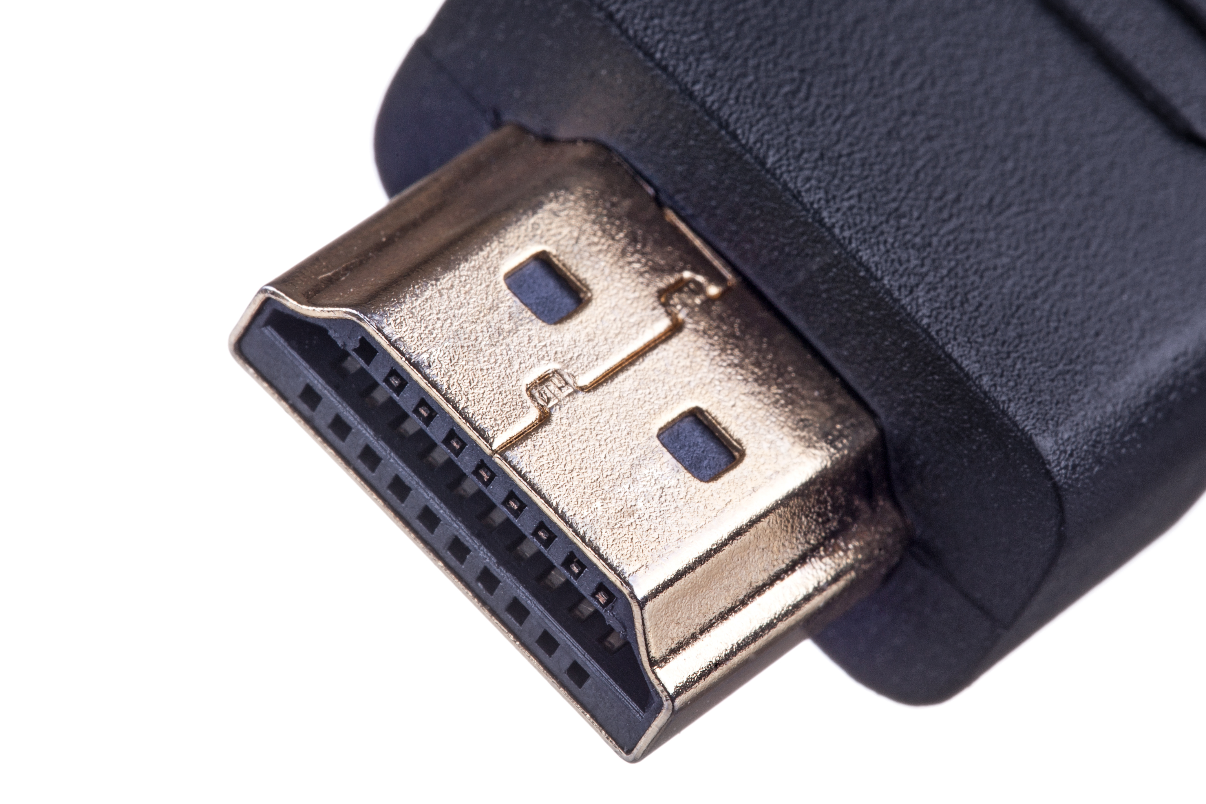 A closeup of an HDMI cable.