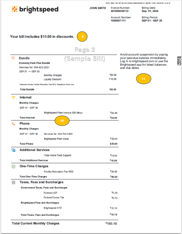How to read your bill - section 3 image